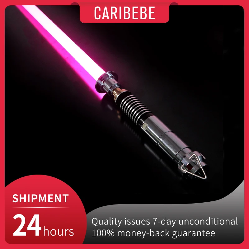 

CARIBEBE Luke Skywalker RGB Lightsaber Smooth Swing Heavy Dueling 15 Sets Colors 17 Soundfonts Force FOC Metal Hit Blade Include