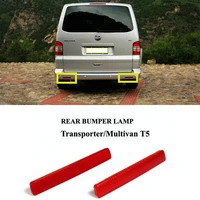 2x red lens rear bumper reflective marker warning light reflector for transporter t5 2003 2009