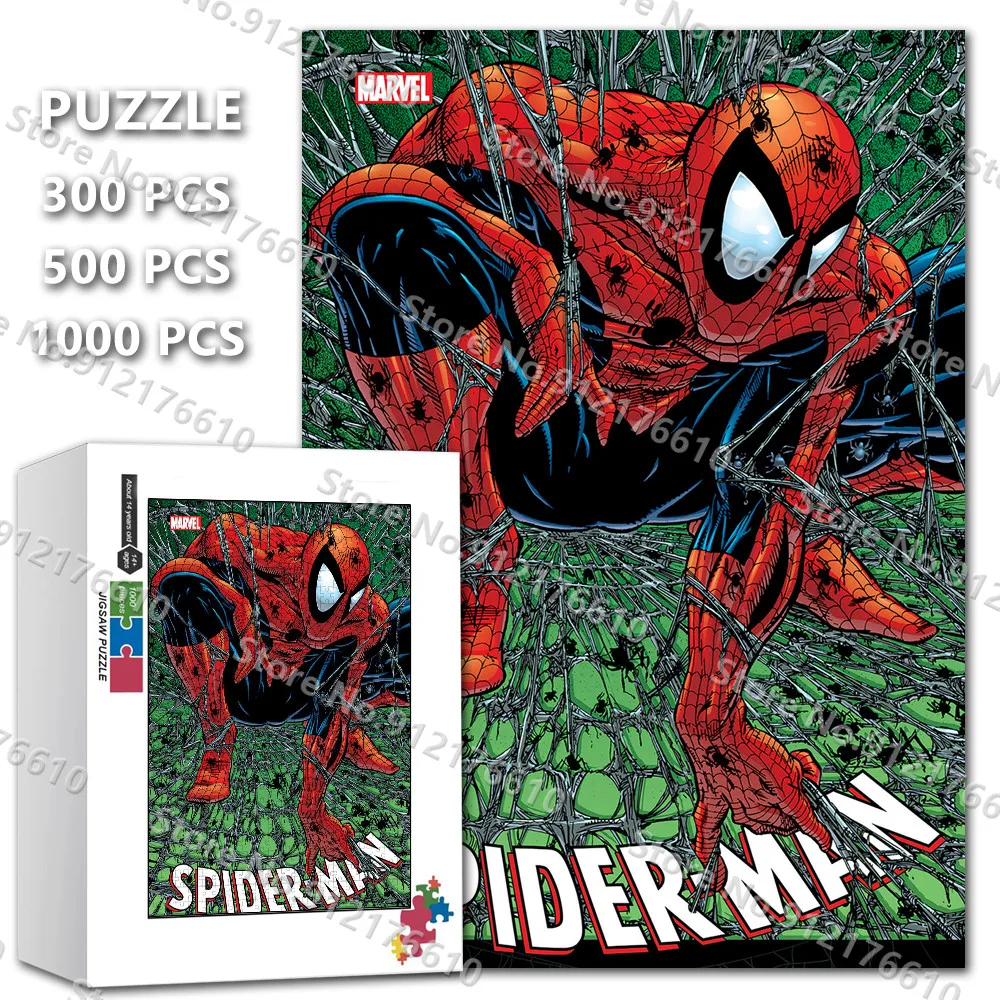 

Disney Marvel The Avengers Jigsaw Puzzles 300/500/1000 Pieces Spiderman Superhero Kids Wooden Puzzle Educational Toys Gifts