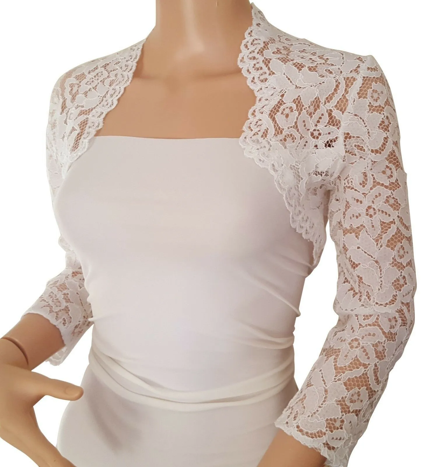 

White Lace Bridal Jackets Wraps Bolero Lace Wedding Jackets Backless Cap Sleeves Bolero Jackets Wedding Capes