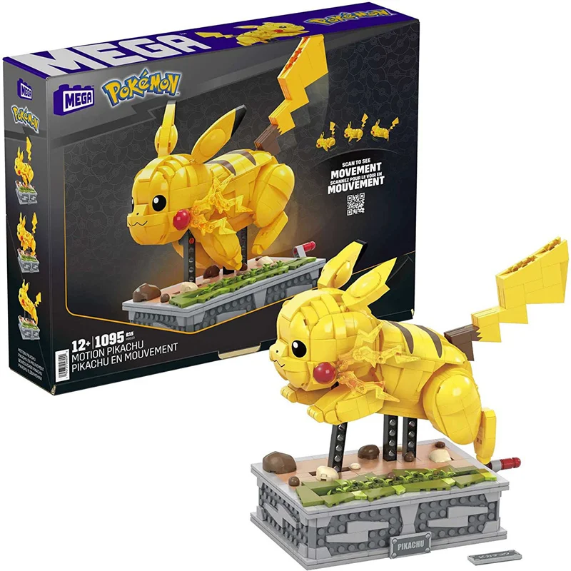 

MEGA Pokémon Collectible Building Toys For Adults, Motion Pikachu With 1092 Pieces And Running Movement, For Collectors