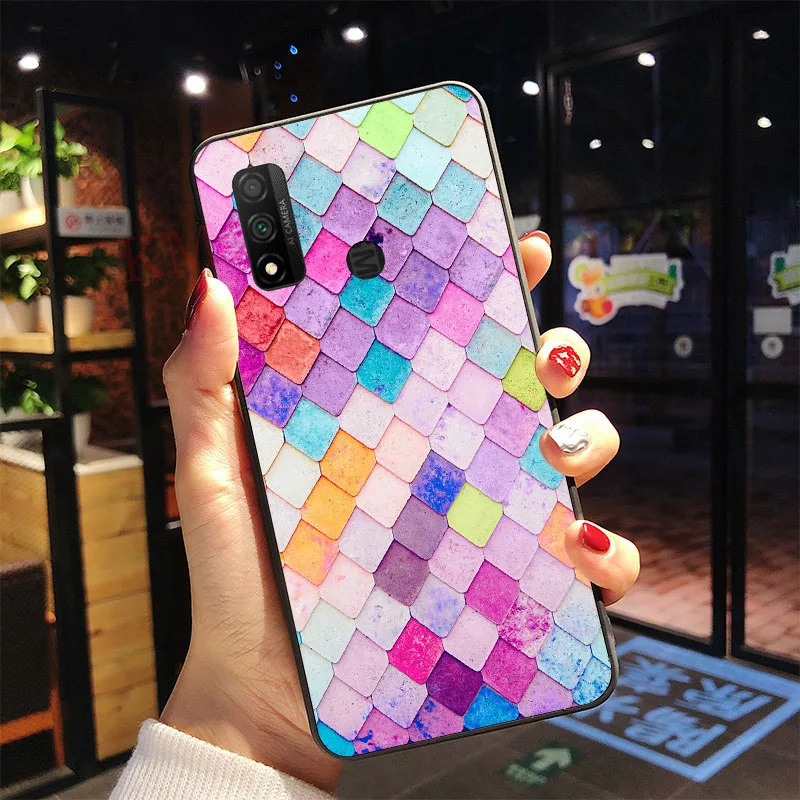 Силиконовый чехол для Huawei P Smart 2020 _ 6 21 дюйма милый из ТПУ телефона PSmart задняя