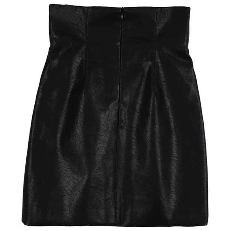 

Black PU Leather Skirt Women High Waist A-line Bud Plus Size 3xl!
