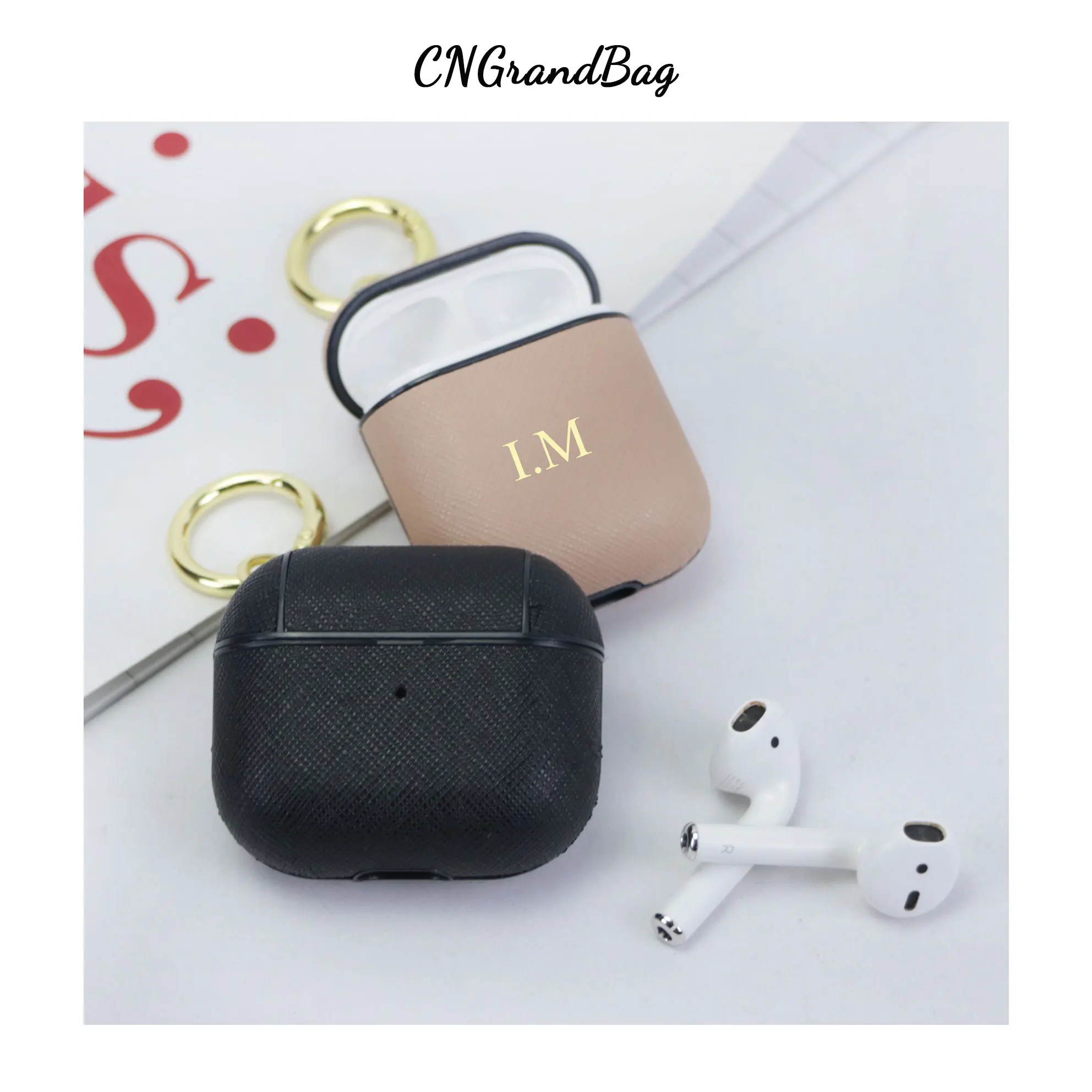 Чехол под заказ для Apple Airpods 1/2/3 Pro беспроводные наушники с Bluetooth кожаный чехол