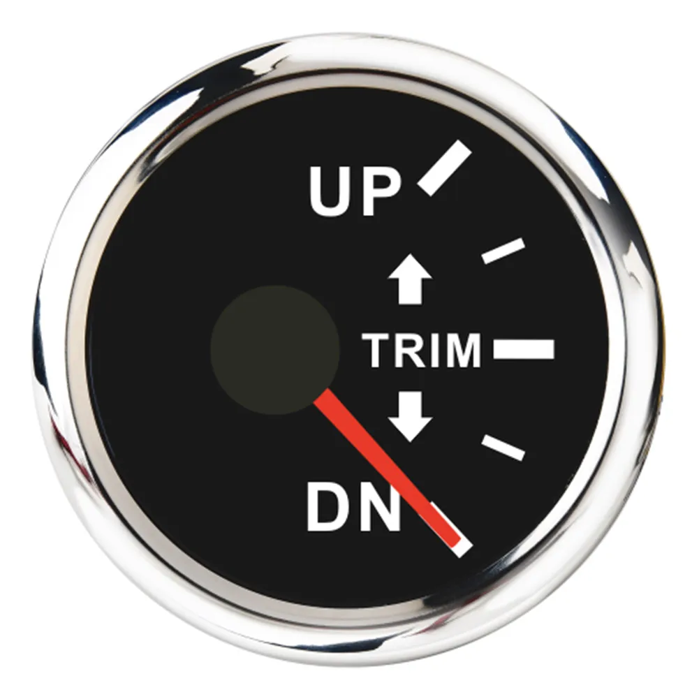 

Boat Marine Trim Gauge 2" Right Trim Tilt Gauge Ship Yacht Accessories Black Dial 90° Display Angle Marine Instrument Accessory