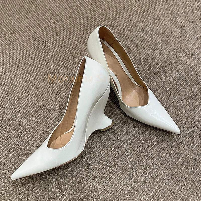 2023 Spring New Black Strange Style Women Pumps Pointed Toe Female Retro French High Heels Shallow Single Shoes Female All Match