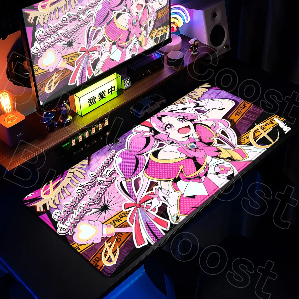 Фото Игровой коврик для мыши Star Detective Precure Anime, большой, с изображением милой девушки Микуро Кобаяши, для ноутбука и клавиатуры, с фиксирующим краем, резиновый коврик №2