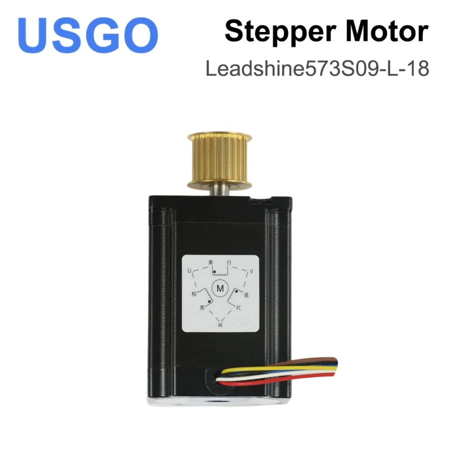 

USGO Leadshine 573S09-L-18 3 Phase Stepper Motor for NEMA23 3.5A Length 50mm (1.97 inch) Shaft 6.35mm (0.25 inch)