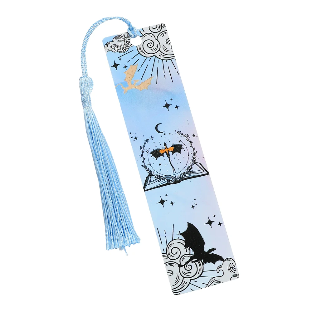 

Металлическая двусторонняя закладка с драконом