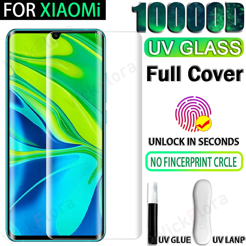 

Full Cover UV Tempered Glass For Xiaomi Mi 11 Ultra 12T Pro 12SUltra Note 10 Lite Screen Protector For Mi12 Mix4 Mi10 Note10 S X