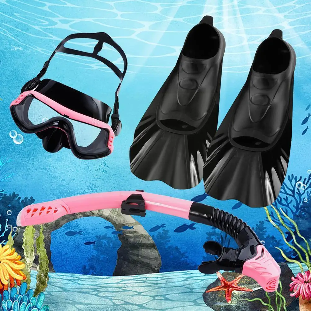 

Diving Suit ( + Snorkel + Fin Shoes) Colorful Diving Goggles Diving Goods Snorkel Diving Diving Snorkel R6q0