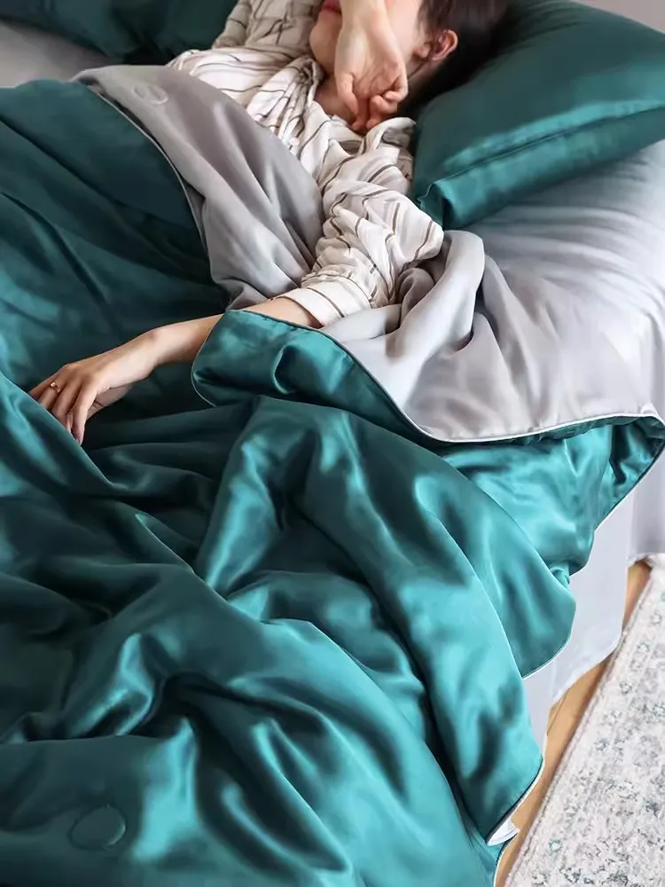 Гладкое шелковое сочетание | Цвет 100S полностью хлопковый комплект из четырех