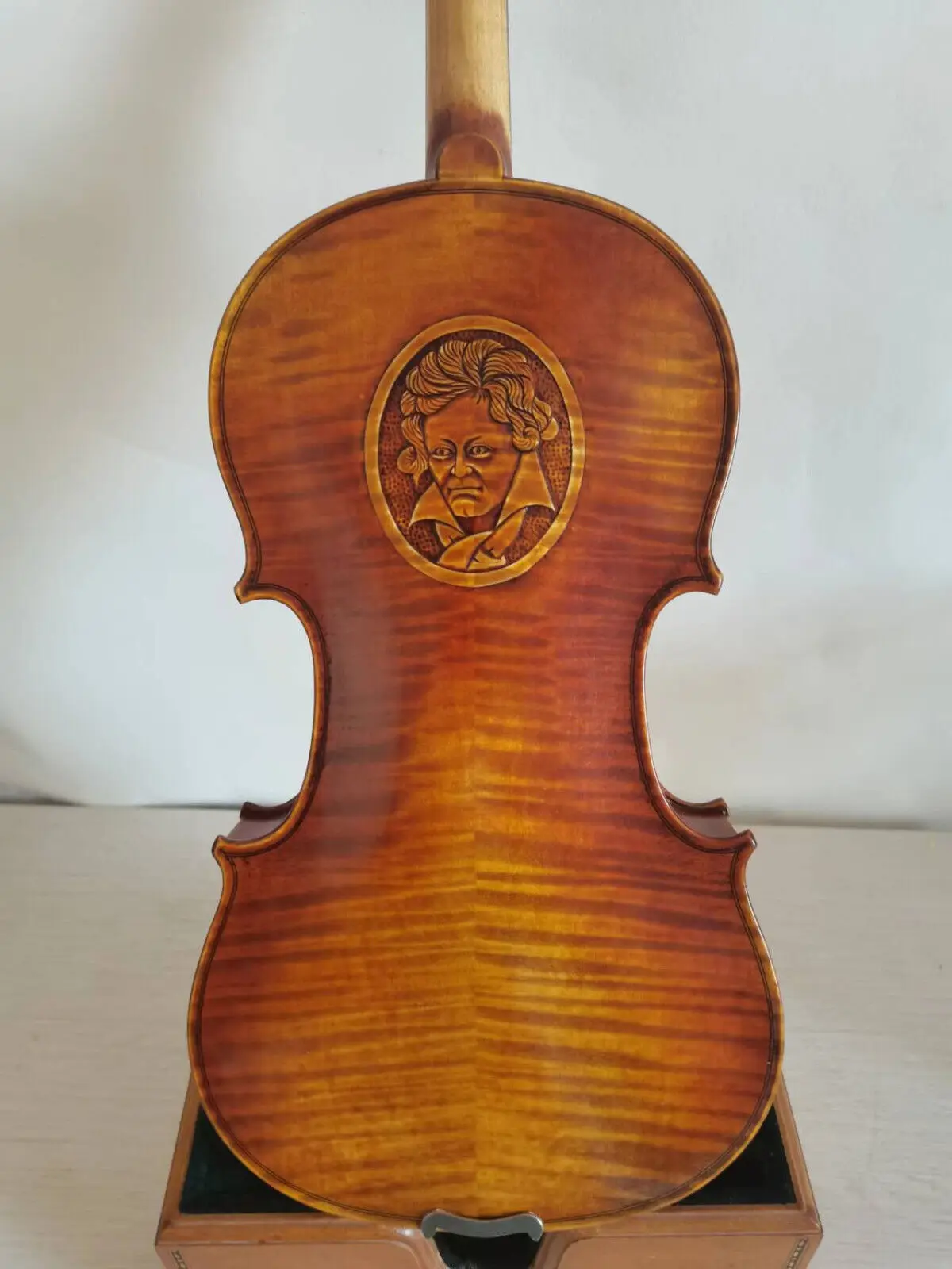 

Master 4/4 Violin Solid flamed maple back old spruce top hand carved K2709