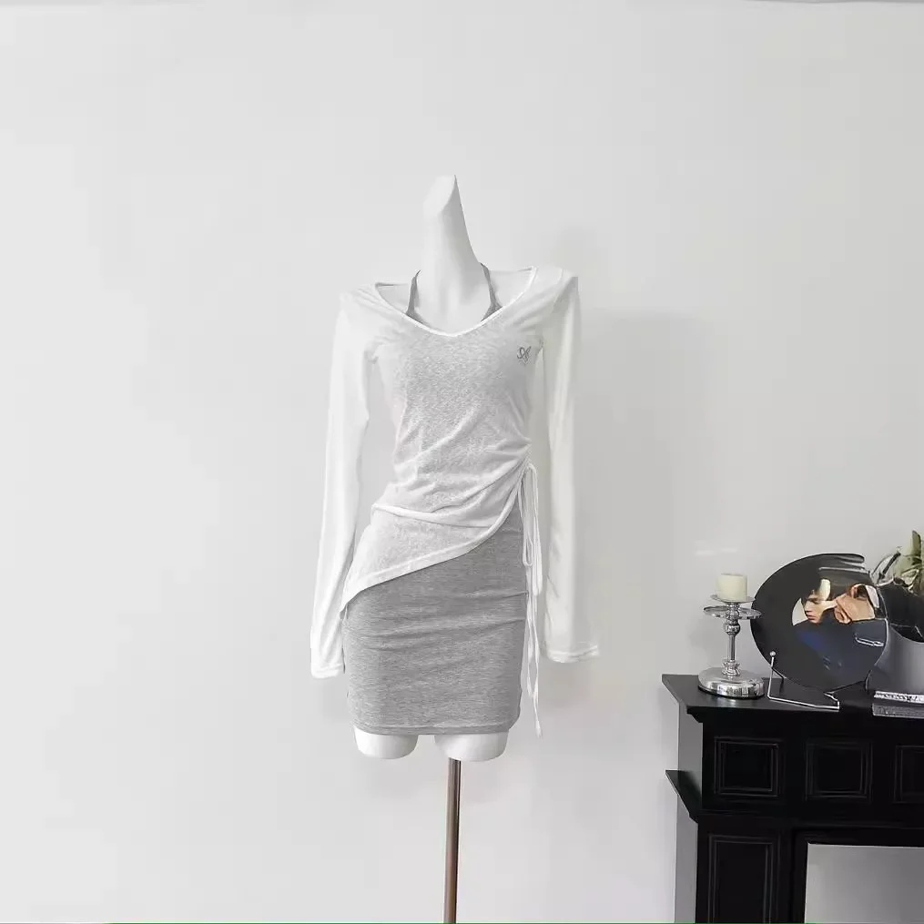 Temple Moliina 2024 женское модное утягивающее элегантное многослойное носимое платье Pure