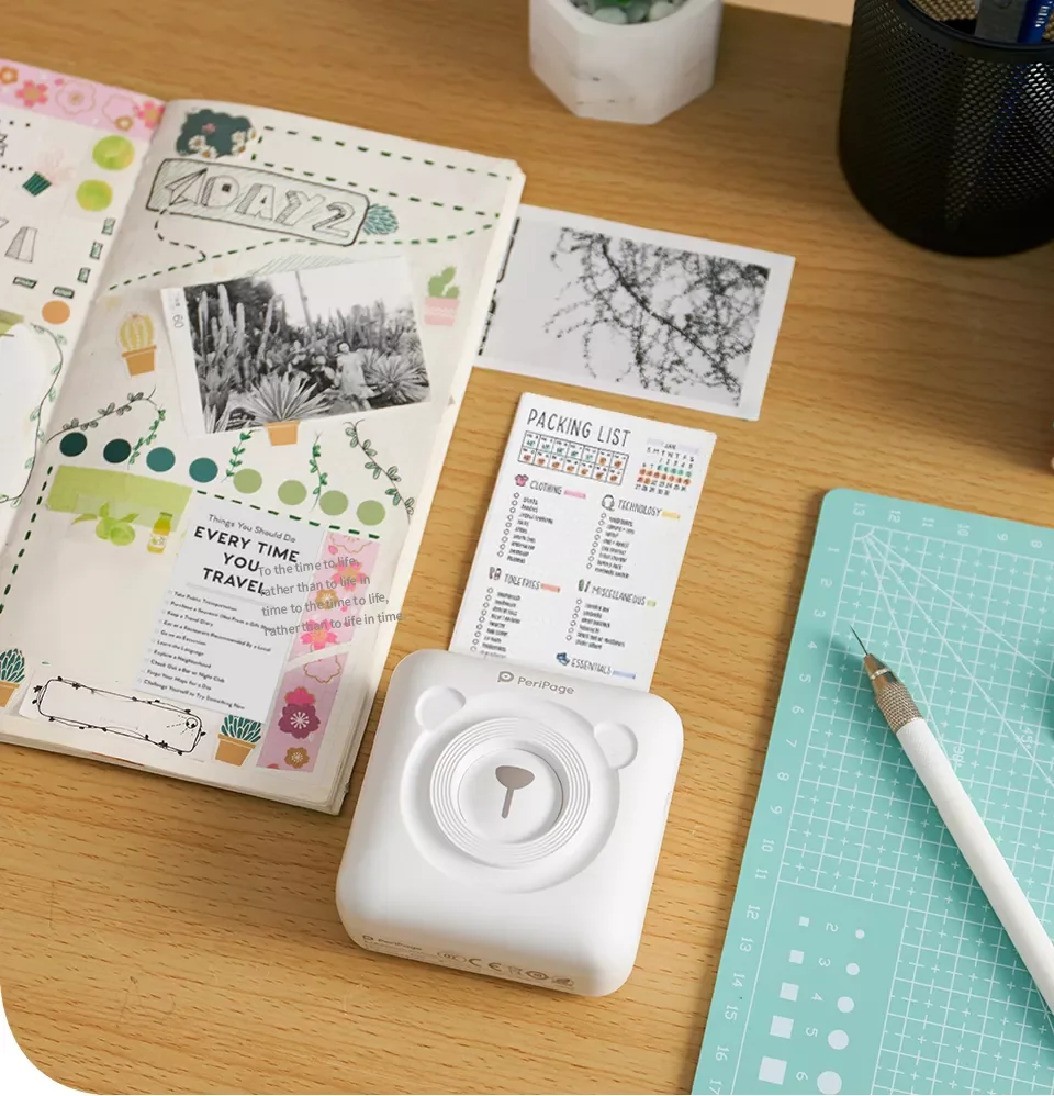 

PeriPage Portable Thermal Bluetooth Printer Mini Photo Pictures Printer For Mobile Android iOS Phone 58mm Pocket Machine