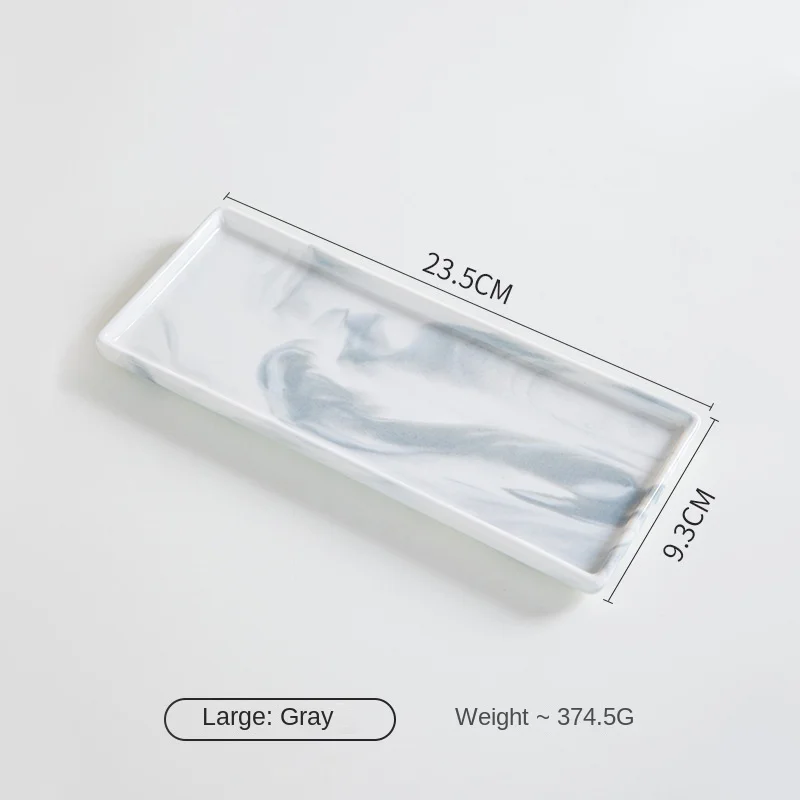 

Мраморный поднос для хранения, скандинавская длинная тарелка, керамический органайзер в японском стиле для ванной комнаты и кухни, поднос для ключей, поднос для ювелирных изделий, брелок, блюдо