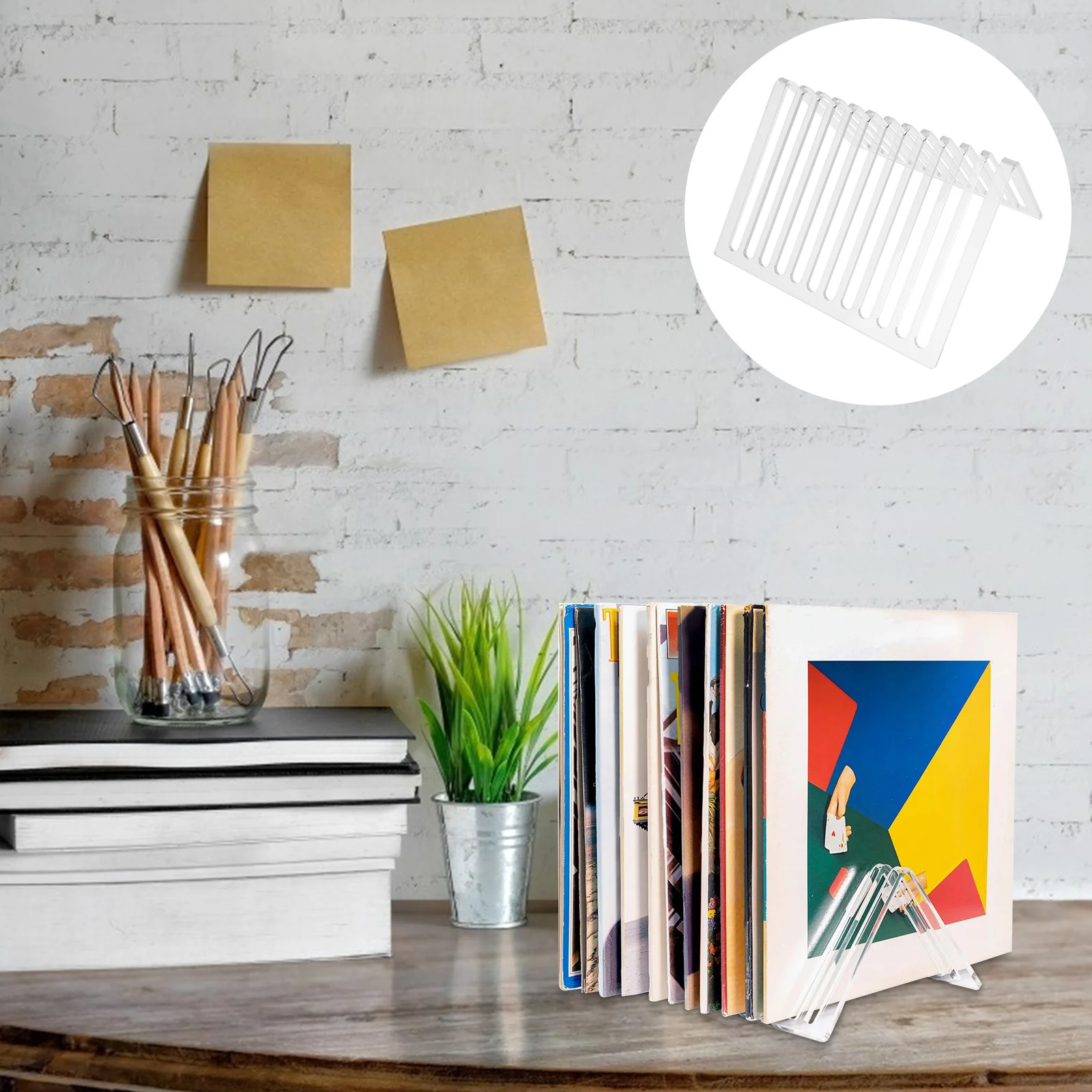 

Book Holder Desk Desktop Organizer Desktop File Rack Plate Display Stand CD Storage Rack Bookend Cutting Board Drying Rack