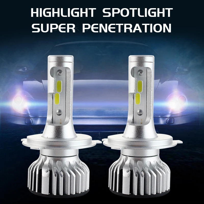 

H4 H7 Fog Led Lights 60W 10000LM COB Chip H1 H3 H11 H9 H8 9005 9006 6000K Auto Car Headlights Bulbs