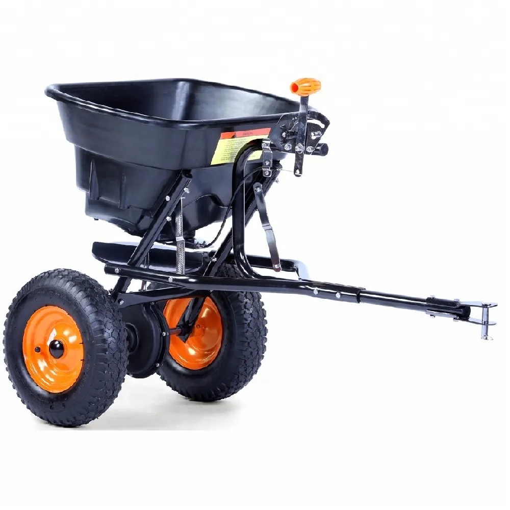 

36KG/80LB/29L Tow behind seed fertilizer salt spreader for garden farm use