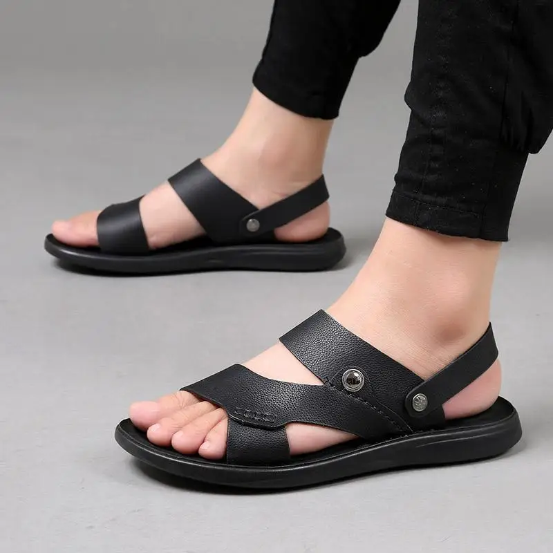 

Мужские сандалии, Новинка лета 2023, Модные Спортивные Повседневные тапочки, спортивная верхняя одежда, сандалии для вождения, мужская пляжная обувь