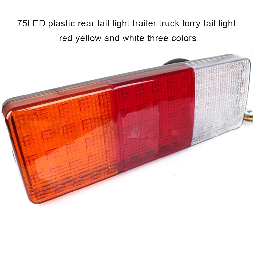 

Rectangular Truck Tail Light 3 Color Replacement 6000K Warning Taillight