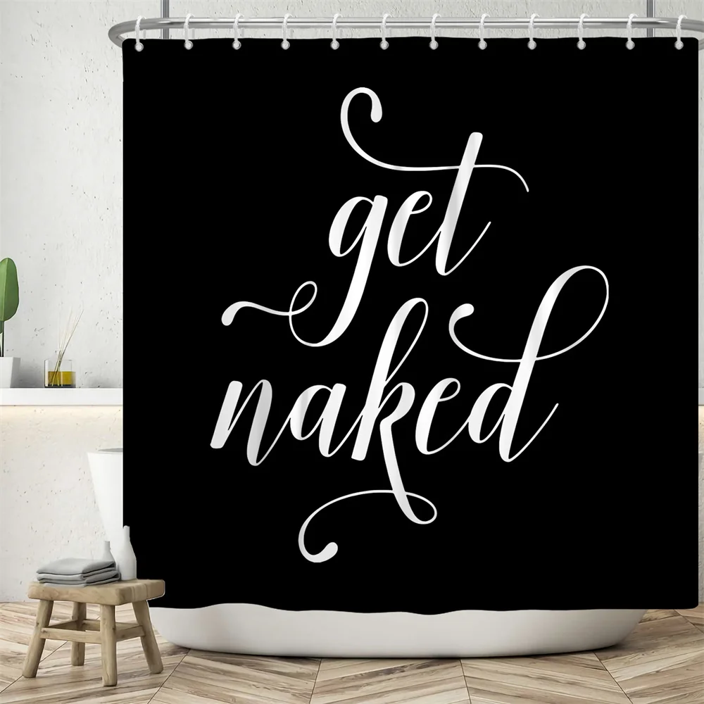 

Занавески для душа черные однотонные водонепроницаемые занавески для ванной из полиэстера с крючками