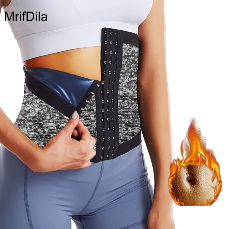 Женский утягивающий корсет для талии синего и серебристого цвета