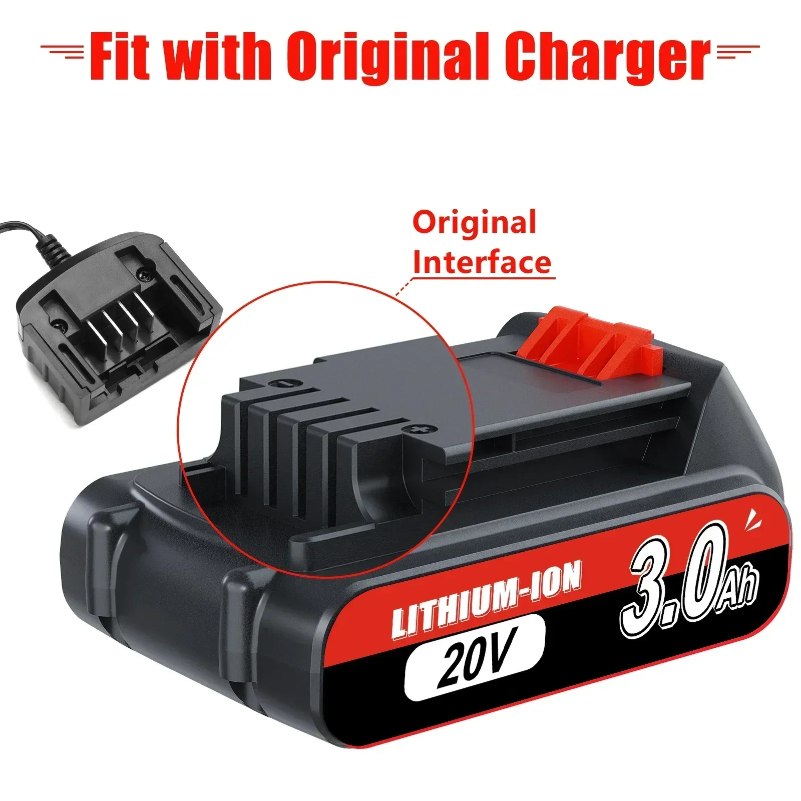 2022 3000 мАч LBXR20 Замена батареи для Black&ampDecker Литиевая батарея 20 В Макс. LB20 LBX20 LB2X4020-OPE