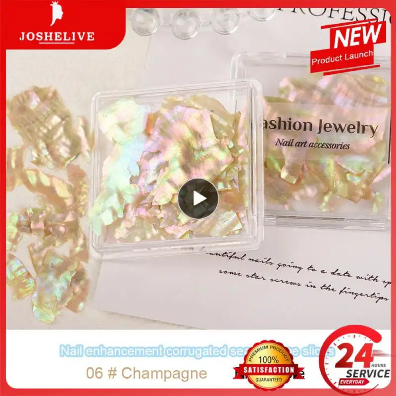 Diy Nails Beauty Salon Nails Abalone Shell Fragments Irregular Colorful Seashells Gel Nail Polish Decor Aurora Nail Charms