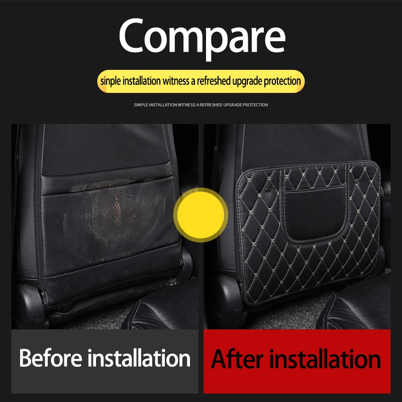 

Car Seat Anti-kick Pad Protection Pad Car Decor for Seat Alhambra Pu Leather Custom Car Seat Cover Set Luxury Car Accessories