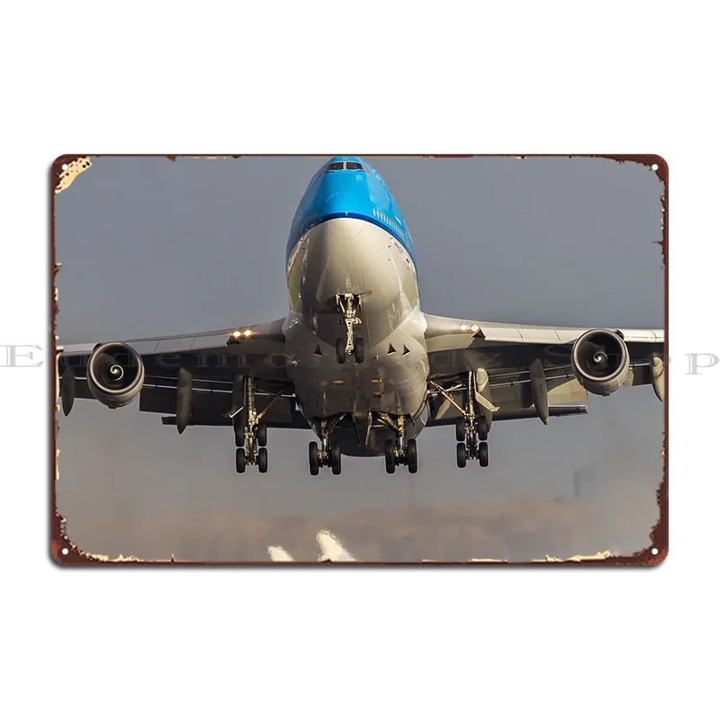 

747 Take Off Metal Sign Cinema Plaques Designs Cave Wall Cave Tin Sign Poster