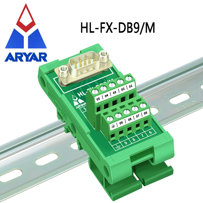 Промышленный Класс DB9 Кабель ввода-вывода D-Sub Модуль интерфейса крепления DIN Rail