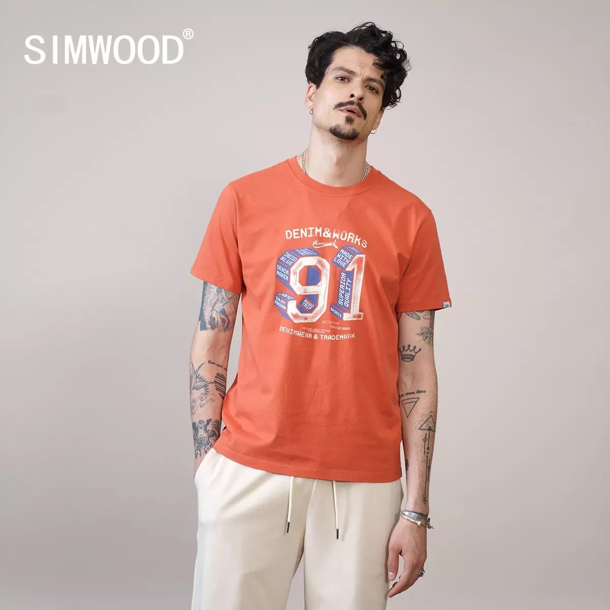 

NEW IN 2022 Summer New Regular Fit Vintage 3D Letter Print T-shirts Men Breathable 100% Cotton Plus Size Tops Quality Tshirt