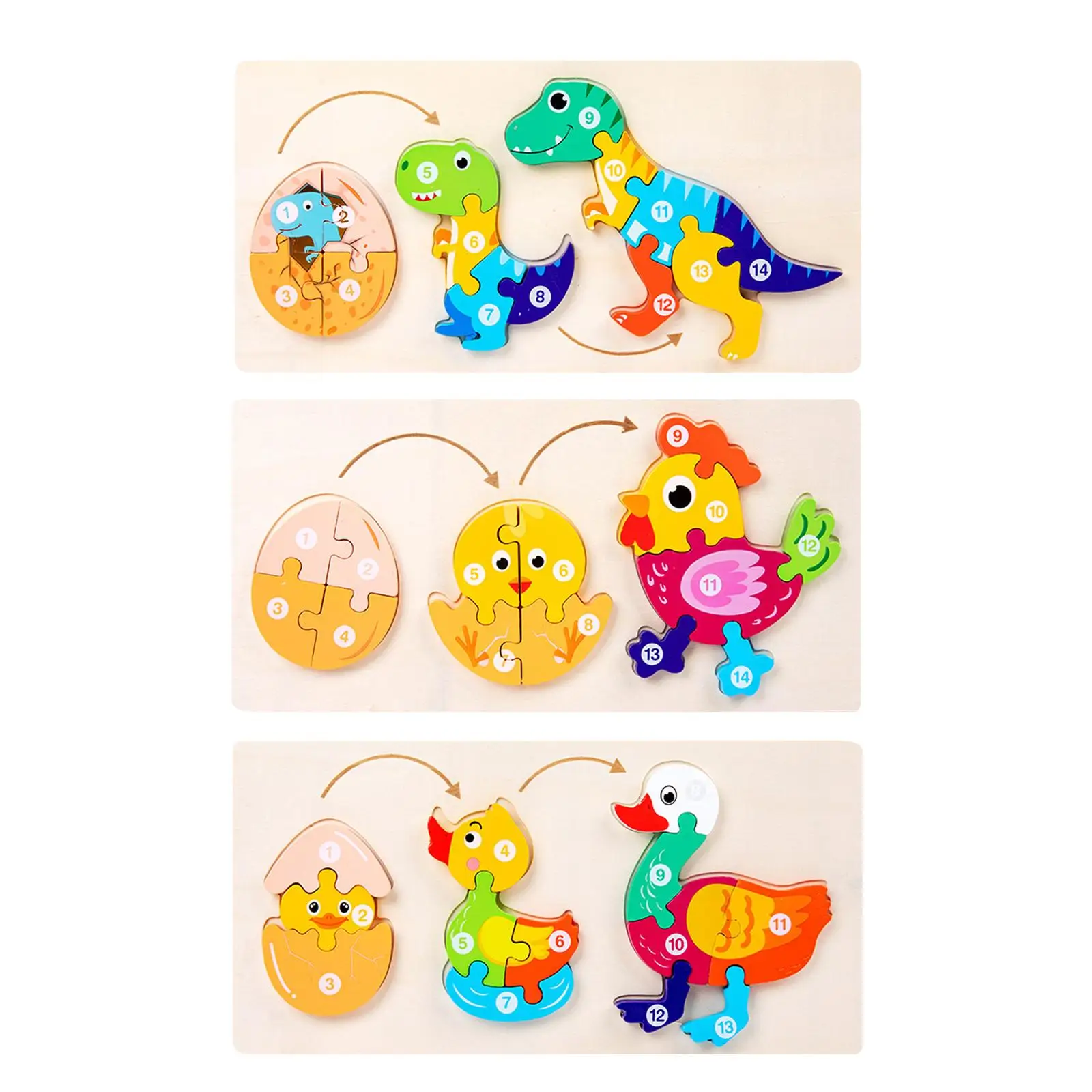 

Красочные деревянные обучающие игрушки с животными для детей 4 + лет