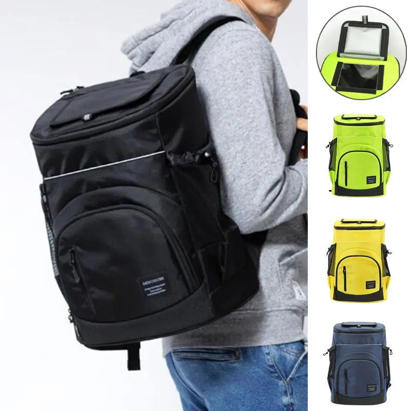 30L Refrigerator Bag Soft Large 36 Cans Insulated Cooler Backpack Thermal Isothermal Fridge Travel Beach Ice Beer Backpacks