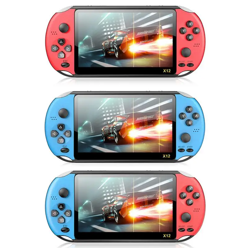 Фото Портативная игровая консоль X12 Pro, портативная игровая консоль в стиле ретро, игровая консоль ранней длины, поддержка TF-карты, 64 ГБ Mem Ssd №2