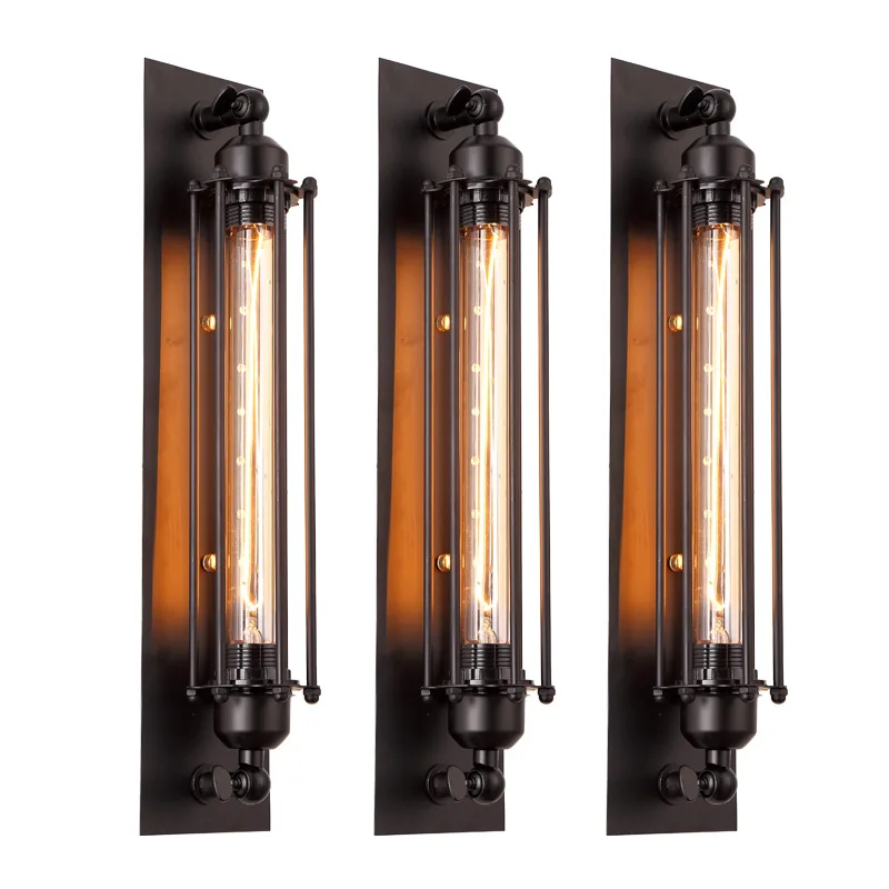 

Flute Wall Lamp Bedside Balcony Staircase Lamp Retro Industrial Style Wrought Iron Creative Bedroom Led Wall Light