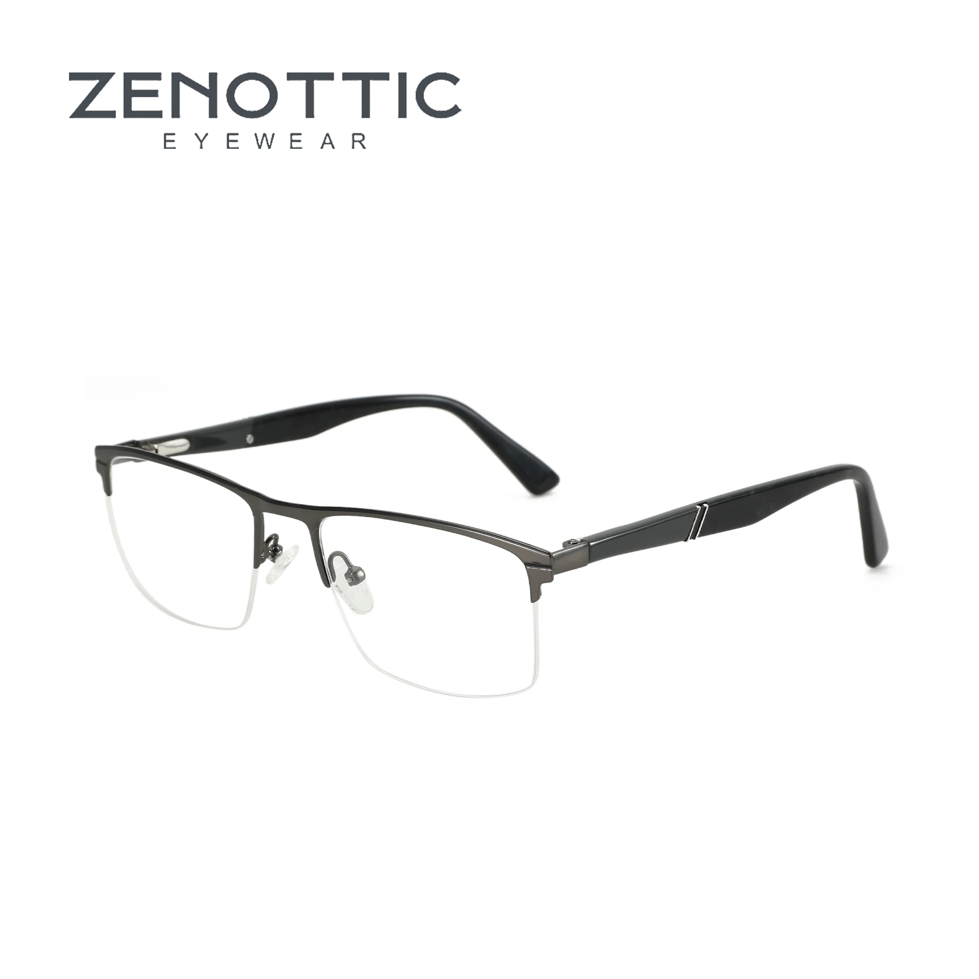 Новые поступления очки ZENOTTIC из титанового сплава толстая оправа половинчатые