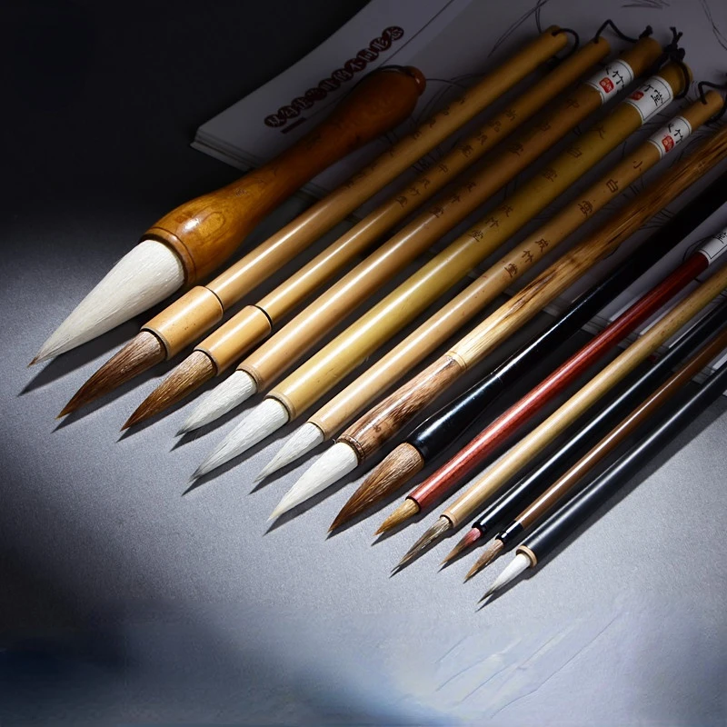 Картина искусственная Китайская традиционная свободная ручка Акварельная кисть для рисования мелких линий кисти для каллиграфии Краска К...