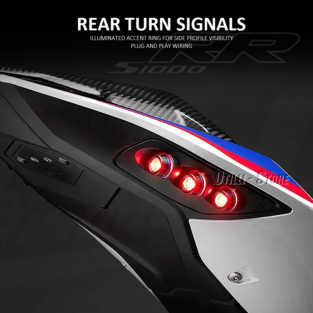 Фото Для BMW S1000RR 2021-2022 новые задние фонари для мотоцикла, светодиодные указатели поворота, указатель поворота, задний фонарь S1000RR 2020 №2