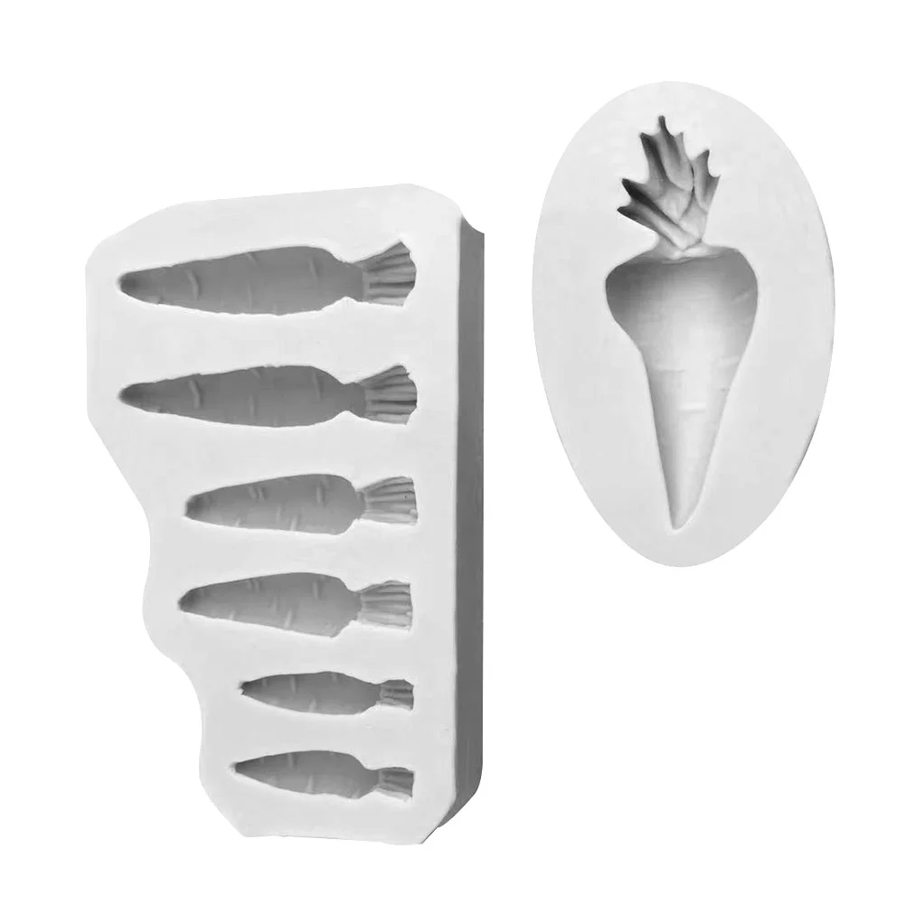 

2 Pcs Candy Chocolate Carrot Shaped Cake Molds Silcone Molds Easter Cake Baking Tools Cookie Molds DIY Mould Muffin Carrot Mold