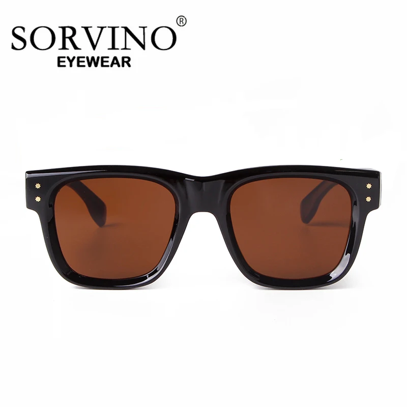 Солнцезащитные очки с квадратными заклепками UV400