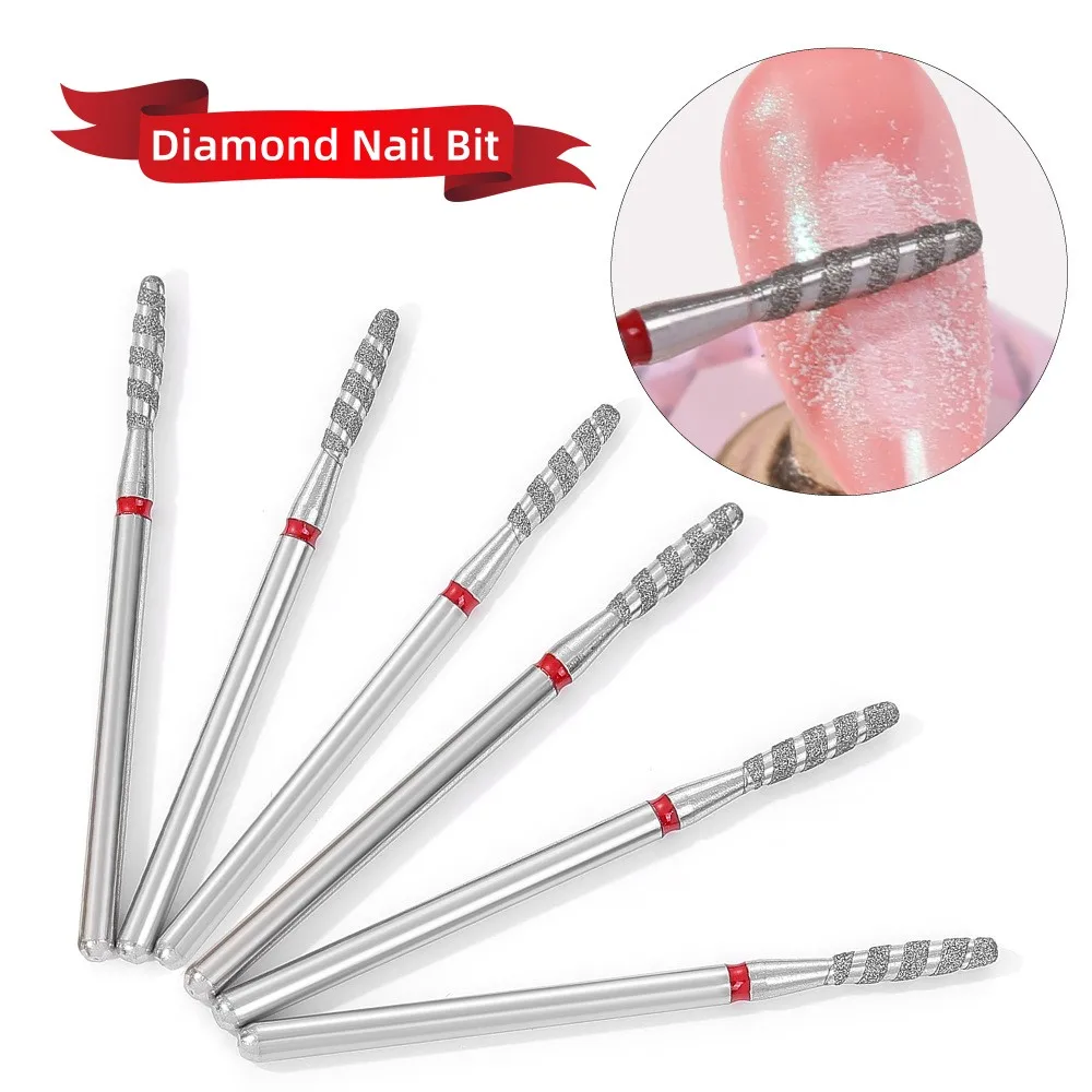 

Spiral Particle Milling Cutter Diamond Nail Drill Bits for Manicure Head to Nails Cuticle Clean Nail Art Accessories for Efiles