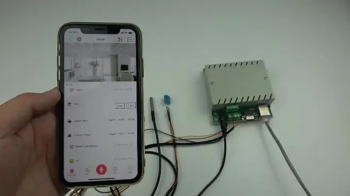 

Temperature Humidity Sensor Meter Controller Ethernet RS232 Transmitter Phone App Have Protocol For Development Program