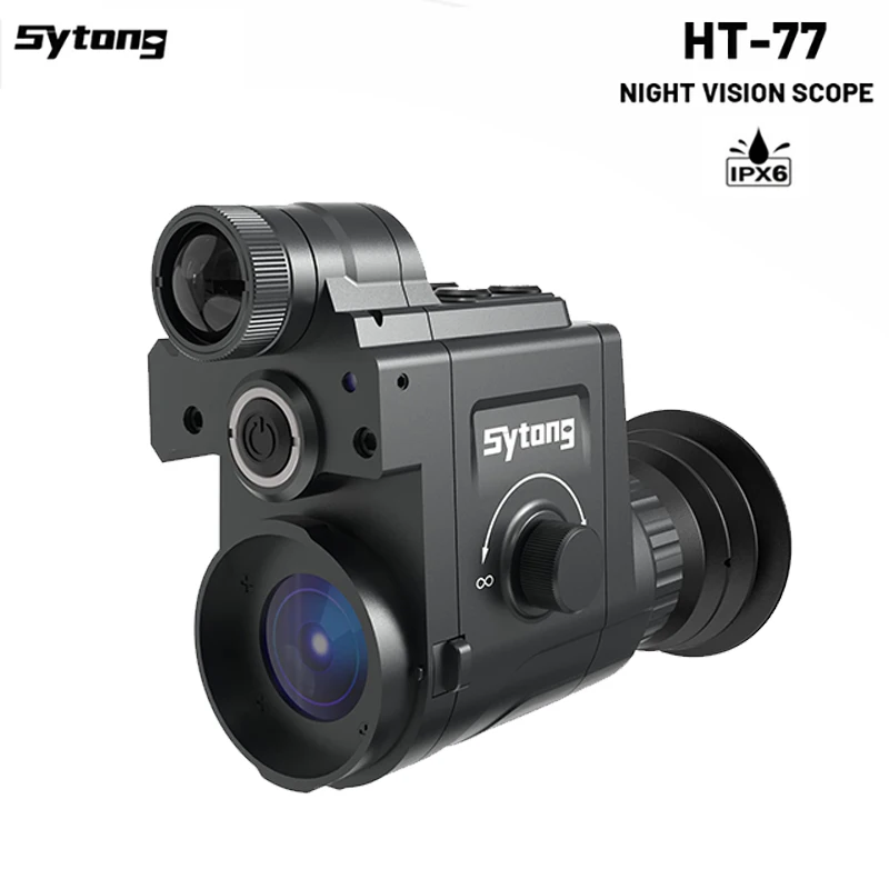 Sytong HT-77 Hunting Night Vision Scope RifleScope Clip-on Infrared 850nm 940nm IR With WIFI App HD Image Video Recording Camera