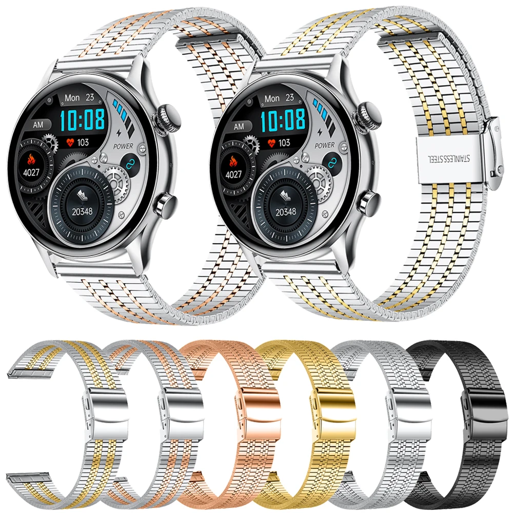 

Strap For COLMI P8 Plus Pro P9 P12 V23 V31 Land 2S Metal Stainless Steel Watch Band For COLMI P8 20mm Belt Bracelet Wristbands