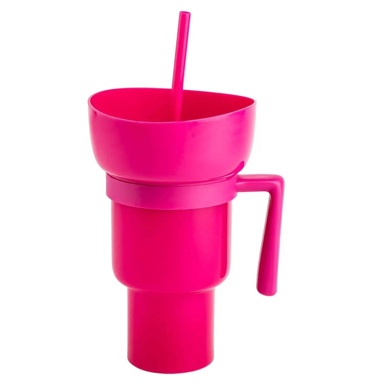 

Stadium Tumbler with Snack Bowl 2 In 1 Snack Tumbler with Straw Leakproof Snack Cup Reusable Snack and Drink Cups