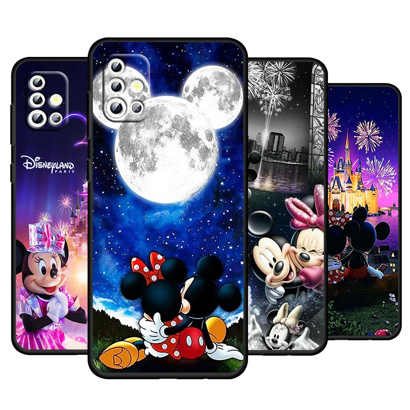 

Fireworks Minnie Mickey For Samsung Galaxy A04 A04E A42 A12 A02S A91 A81 A71 A51 A41 A31 A21 A01 Slicone Black Phone Case Fundas