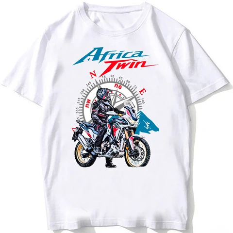 Футболка Africa Twin CRF мужская с коротким рукавом, тенниска для езды на мотоцикле, повседневная майка в стиле хип-хоп, 1100