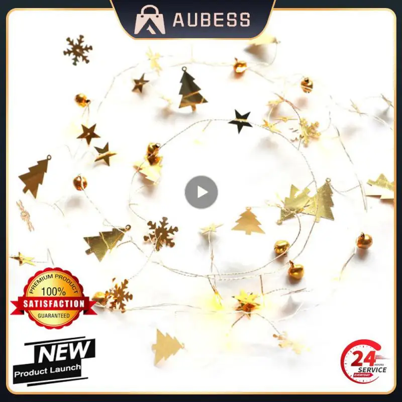 

Christmas Tree LED Snowflake Bell Star String Light 2m 20 LED Copper Wire Light Wedding Party Valentine'S Day Decor Light